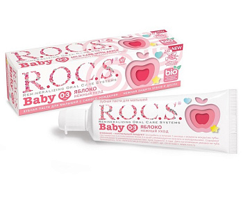 ROCS Baby зубная паста для малышей Нежный уход яблоко 45г