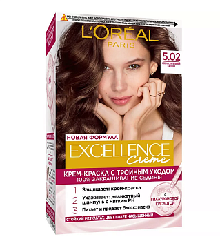 L'oreal Excellence 5.02 обольстительный каштан