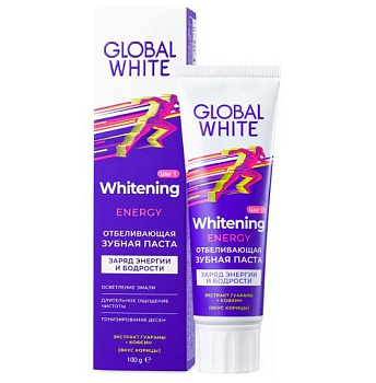 Global White зубная паста отбеливающая Energy 100г