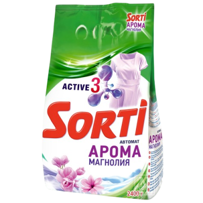 Sorti стиральный порошок арома магнолия автомат 2400 г