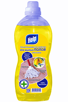 Help чистящее средство для мытья полов лимон 1 л