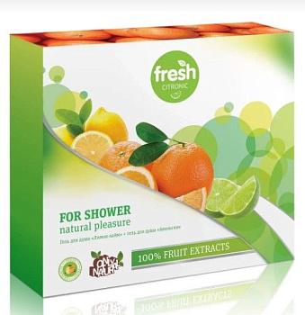 Fresh citronic подарочный набор гель для душа лайм 270мл + гель для душа апельсин 270мл