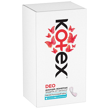 Kotex ежедневные прокладки ультратонкие deo 56 шт