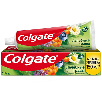 Colgate зубная паста лечебные травы с натуральными ингредиентами для здоровья зубов и десен 150 мл