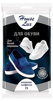 House Lux №15 влажные салфетки для обуви с белой подошвой