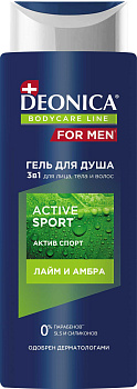 Deonica for men гель для душа active sport 250 мл