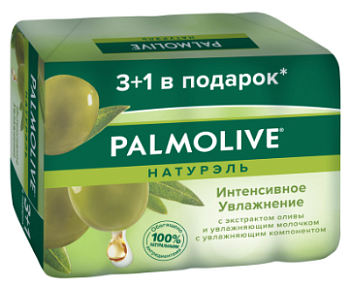 Palmolive мыло интенсивное увлажнение с оливковым молочком 4шт на 90г