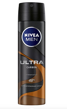 Nivea антиперспирант спрей мужской Ultra Carbon Men 150мл