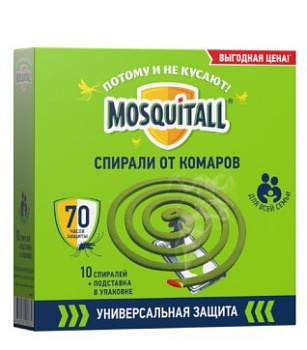 Арнест Mosquitall спирали универсальная защита  от комаров 10 шт