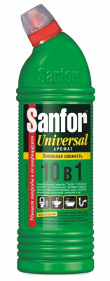 Sanfor Universal средство для чистки и дезинфекции 10в1 Лимонная свежесть 750мл