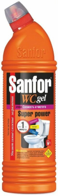 Sanfor WC Gel средство для чистки и дезинфекции Super power 750мл