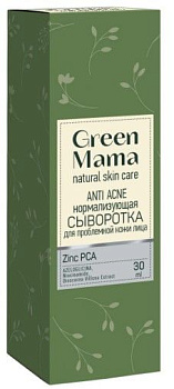 Green Mama сыворотка для лица  нормализующая anti acne 30 мл
