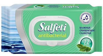 Salfeti antibac №72 влажные салфетки  антибактериальные с клапаном