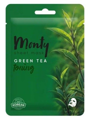 Monty тонизирующая маска зеленый чай 25 мл