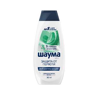 Шаума шампунь и бальзам 2-в-1 мужской защита от перхоти 360 мл
