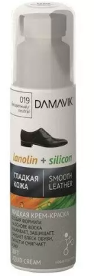 DAMAVIK крем краска для обуви бесцветная в пластиковом флаконе 75мл