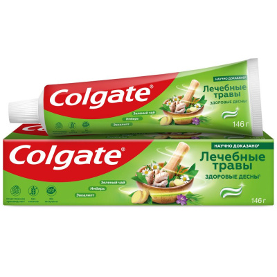 Colgate зубная паста лечебные травы с натуральными ингредиентами для здоровья зубов и десен 100 мл Уценка
