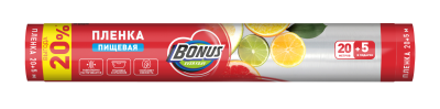 BONUS плёнка пищевая 20+5 метров