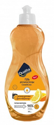 Qualita средство для мытья посуды Апельсин и лимон 500мл