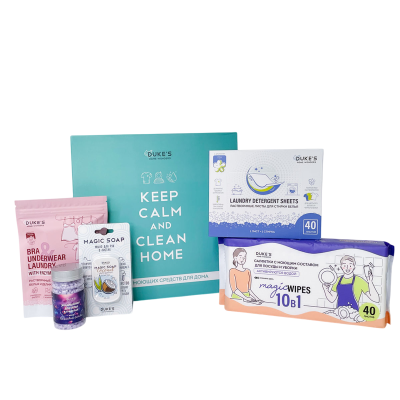 home wonders набор моющих средств для дома салфетки мыло для рук в листах кондиционер в гранулах листы для стирки