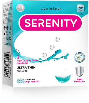 Serenity презервативы из натурального латекса ultra thin натуральные ультратонкие 3 шт уп