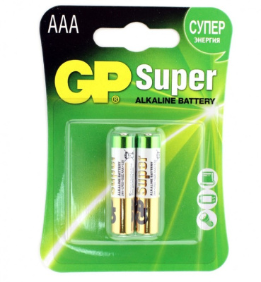 GP батарейки алкалиновые Super Alkaline ААA/LR03 2шт