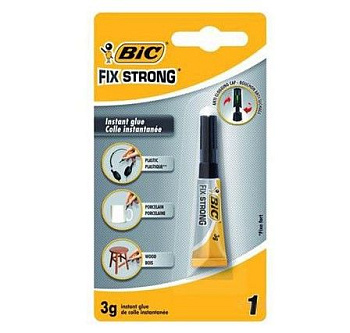 Bic универсальный супер клей фикс стронг на блистере