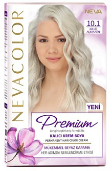 Nevacolor PRЕMIUM стойкая крем краска для волос 10.1 LIGHT ASH PLATINUM пепельный светлый платиновый Уценка