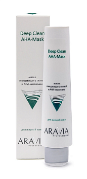 Aravia Professional маска очищающая с глиной и aha кислотами для лица deep clean aha mask 100 мл