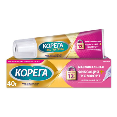 Корега максимальная фиксация комфорт крем 40 г Уценка