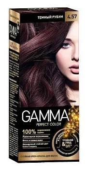 Gamma Perfect Color стойкая крем-краска тон 4.57 Темный рубин