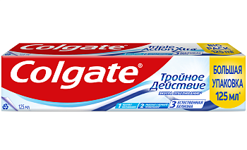 Colgate зубная паста тройное действие экстра отбеливание 125 мл