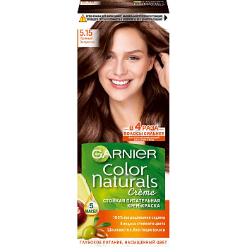 Garnier стойкая питательная крем краска для волос color naturals оттенок 5.15 пряный эспрессо