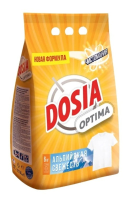 Dosia Optima стиральный порошок автомат альпийская свежесть 6кг