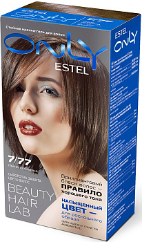 ESTEL ONLY Стойкая краска-гель для волос 7/77 Русый коричневый интенсивный