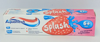 Aquafresh Splash зубная паста детская клубника и мята 50 мл