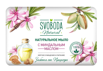 Svoboda туалетное мыло с миндальным маслом 90 г