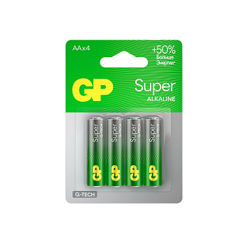 GP батарейки super alkaline АA/LR6 4 шт