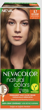 Nevacolor Natural Colors стойкая крем краска для волос 8.7 LIGHT CARAMEL светлая карамель