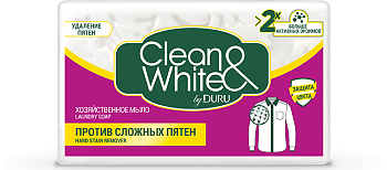 Clean&White Мыло хозяйственное Против пятен 4шт по 120г