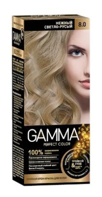 Gamma Perfect Color стойкая крем-краска тон 8.0 Нежный светло-русый