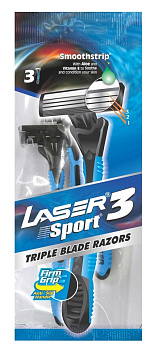 Лазер одноразовые бритвы с тремя лезвиями Лазер Спорт III 3шт