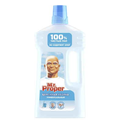 Mr Proper моющая жидкость для полов и стен бережная уборка 1 л