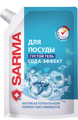 Sarma средство для посуды сода эффект дой пак 1л Уценка