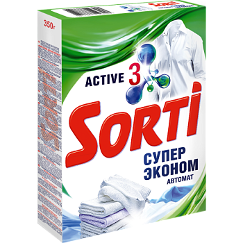 Sorti автомат супер эконом стиральный порошок 350 гр