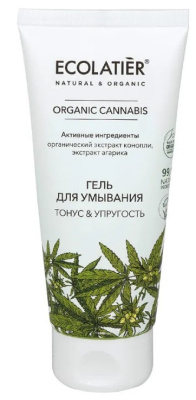Ecolatier гель для умывания серия organic cannabis 100 мл