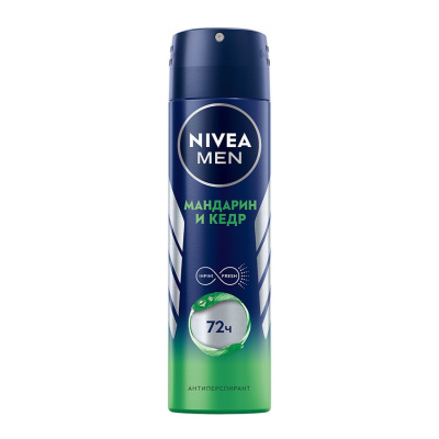 NIVEA део спрей мужской мандарин и кедр 150мл Уценка