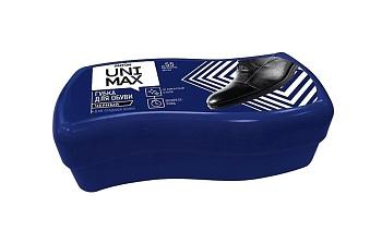 Unimax губка волна для обуви из гладкой кожи черная