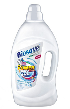 Бархат Biosave Luxury гель для стирки для белоснежного белья 2л