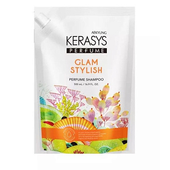 Kerasys шампунь для волос гламур запасной блок 500 мл